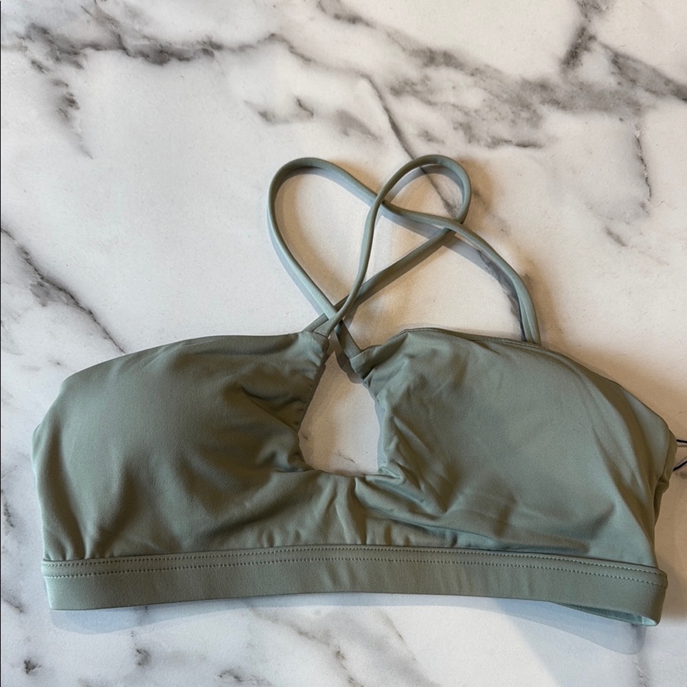 YoungLA Sage Green Strappy Sports Bra
